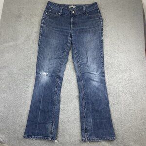 Lee Riders Jeans Women's 14 L (Fits‎ 35x33) Blue Boot Cut No Gap Waist Mid Rise